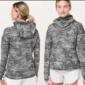 Lululemon Athletica Black and Gray Hooded Jacket
